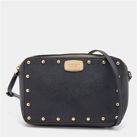 michael kors book bag with studs|Michael Kors studded crossbody bag.